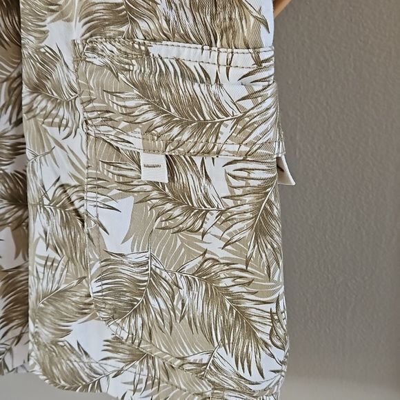 Haband Tri Waist Comfort Men's Palm‎ Leaf Cargo Shorts Sz 40 - Picture 3 of 11